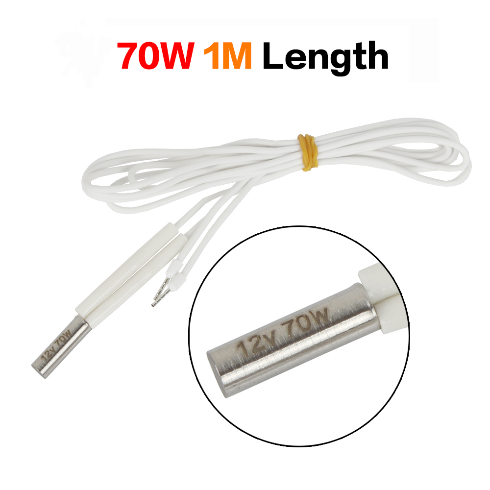 XCR 12V/24V 50W 70W wkład grzewczy części drukarki 3D Hotend rura grzewcza 6*20mm wysoka temperatura dla E3D V6 wulkan Heaterblock: 1.5mm / Black