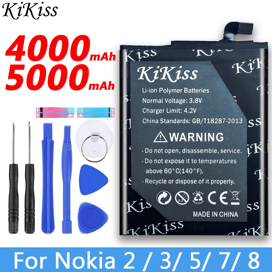 KiKiss Batteria Per Nokia 2 3 5 7 8 TA 1032 1020 1053 Bateria HE319 HE338 HE321 HE340 HE328