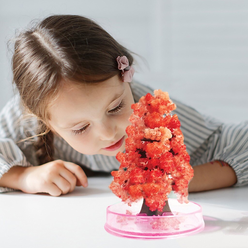 Magic Growing Christmas Tree DIY Magic Growing Tree Your Own Fun Xmas Toy 8.3×6cm 10ml Magic Tree Green Yellow Red