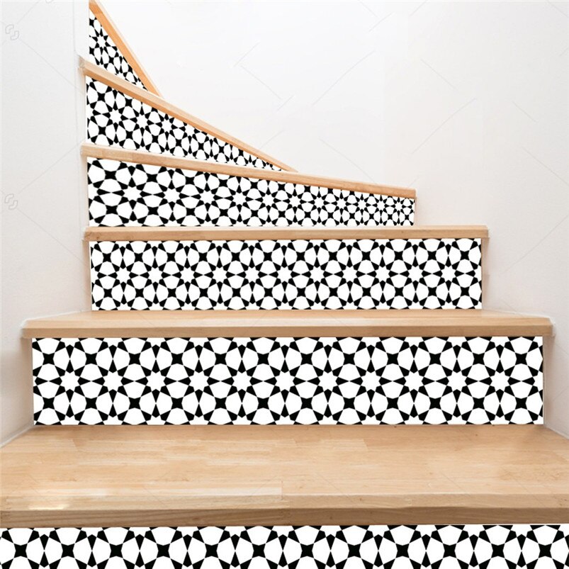 Pegatina de escalera para decoración de escalera elevadora, pegatinas de pared DIY para escaleras, murales para niños, camberones, 30SEP5