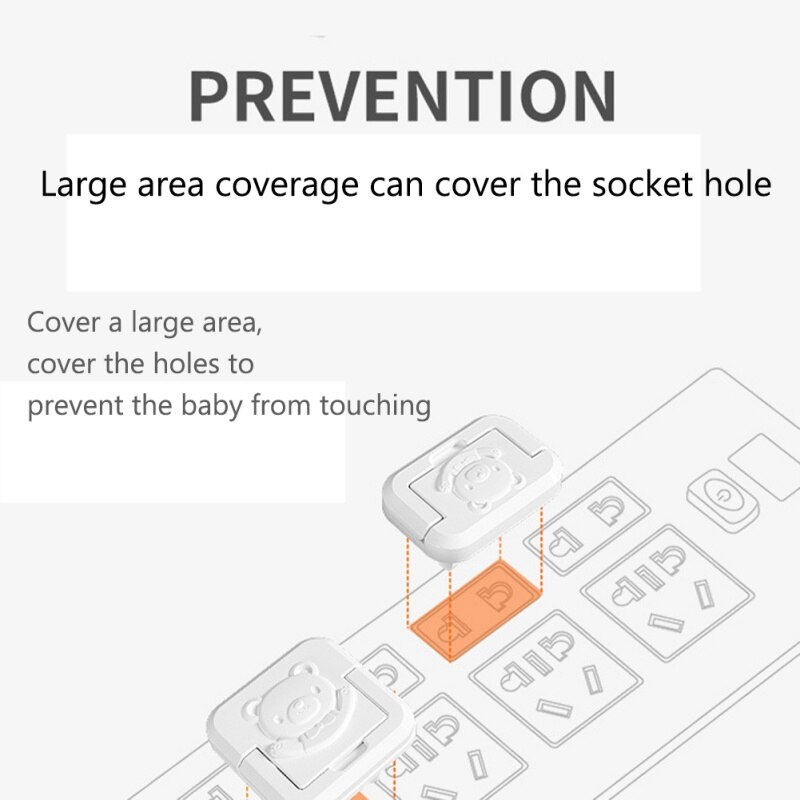 Baby Sicherheit umlaufend Abdeckung Karikatur freundlicher Anti-elektrische Schutz Buchse Kunststoff Sicherheit Stecker sperren Art Schutz Abdeckung