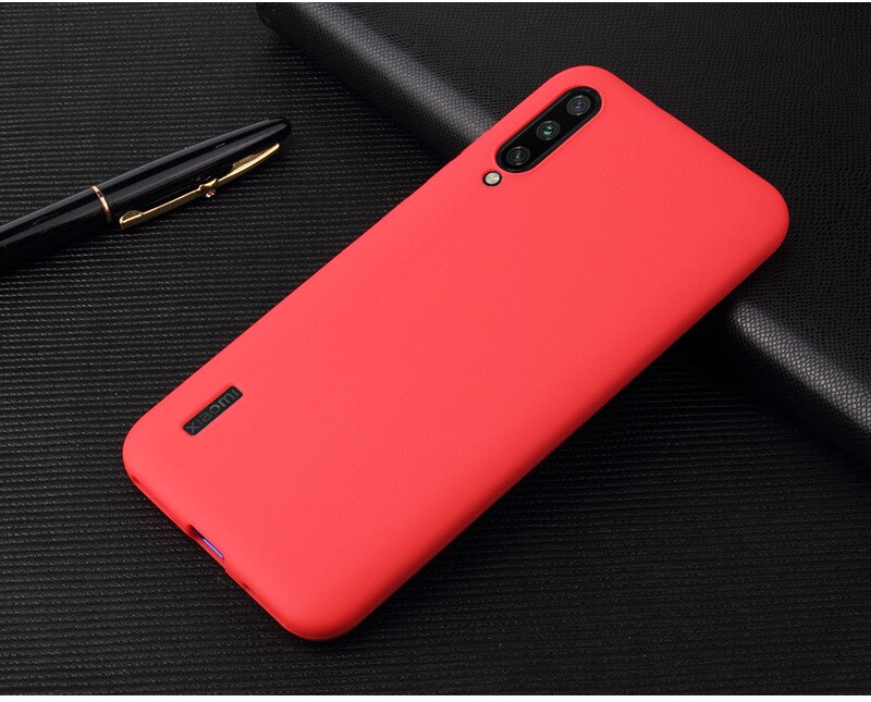 Case For Xiaomi Mi A3 Xiaomi MiA3 Silicone TPU soft case for Xiaomi Mi A3 Ultra thin Matte Candy color Cover Back case: Red