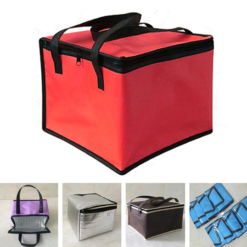 Storage Big Square Insulation Bags Solid Color Insulated Thermal Cooler Bag Lunch Time Sandwich Drink Cool Storage Chilled Zip