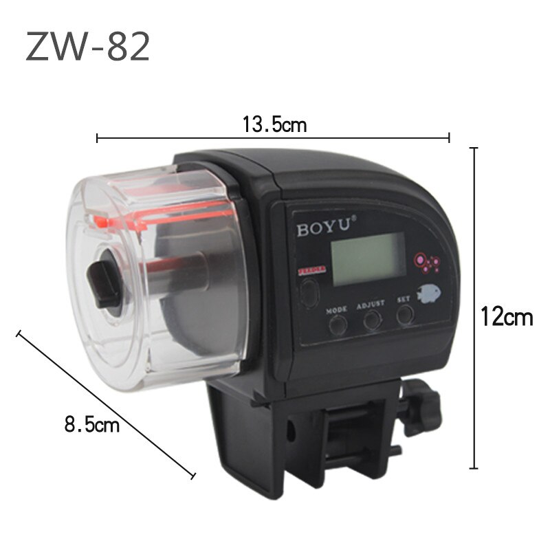 Boyu 1 Stuk ZW-66 ZW-82 Huishouden Aquarium Automatische Feeder Aquarium Hoge Capaciteit Intelligente Timer Visvoer Feeder: Default Title