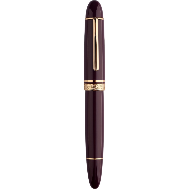 Nueva pluma estilográfica MAJOHN P140 de lujo con pistón de resina transparente NO.8 F/M, papelería de oficina de gran capacidad, bolígrafo de para escritura de tinta: Morado / f