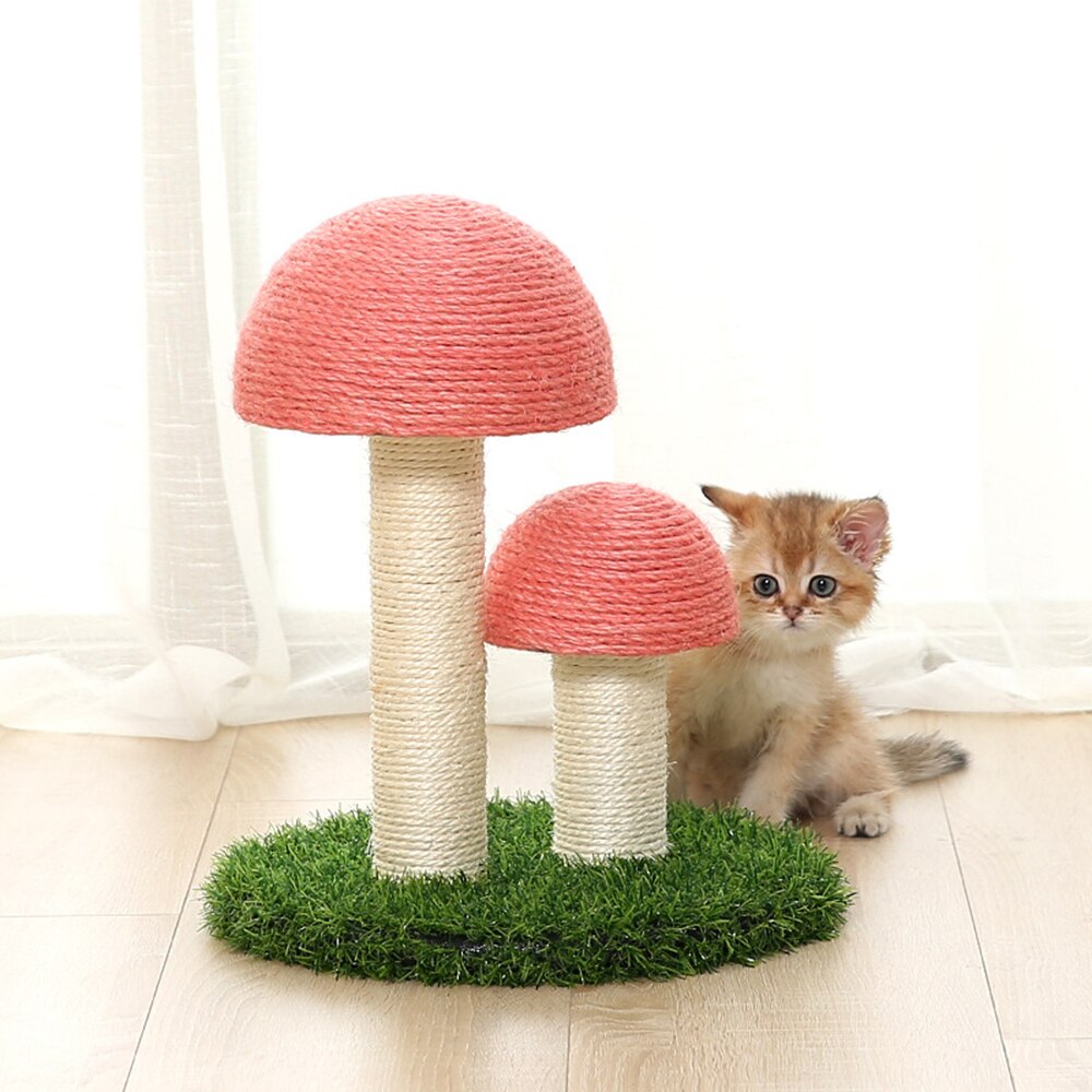 Catural linnen katten klimrek huisdier katten speelgoed paddenstoelvormige katten krabpaal sisal touw kattenboom kitten speelgoed krabpaal: Stijl 2