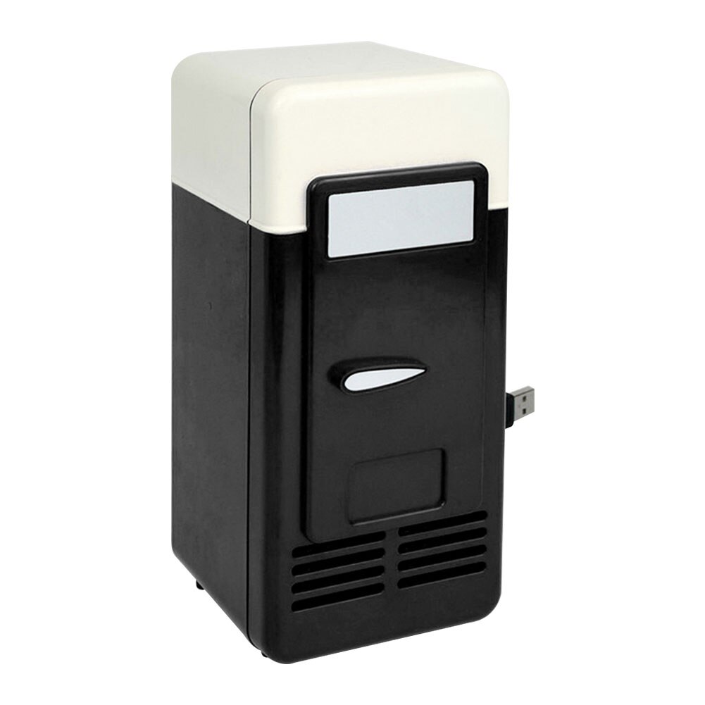 Tragbare 5V Desktop USB Elektrische Kühlschrank Mini Auto Getränke Trinken Kühler Kühlschrank für Startseite Picknick Camping Reise: Black