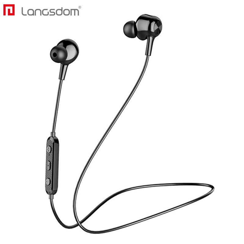 Langsdom  l17 draadloze hoofdtelefoon bluetooth 5.0 oortelefoon voor telefoon iphone headset magneet oordopje met microfoon stereo bluetooth oortelefoon