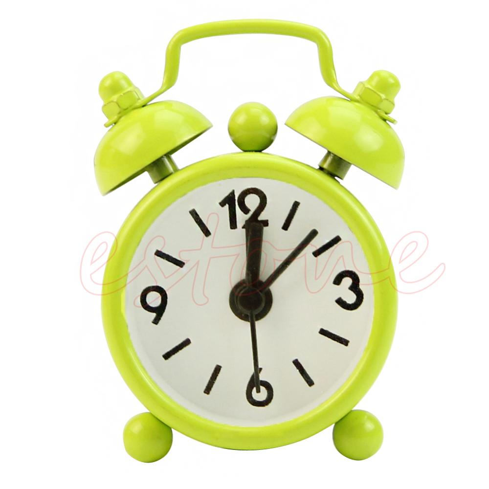 Lovely Cartoon Dial Number Round Desk Alarm Clock For Kid Home Decor