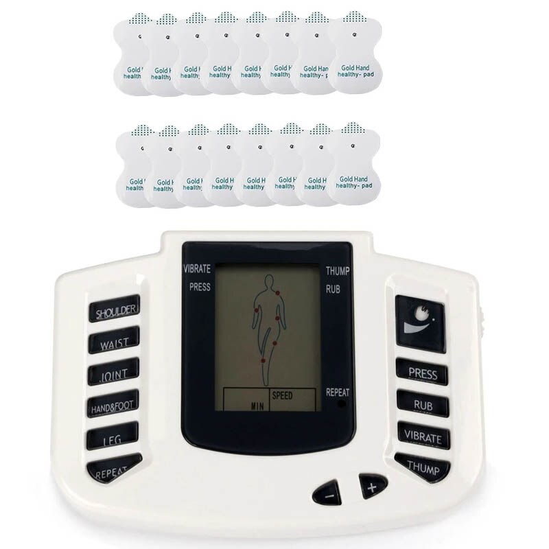 Russian Version Health Care Full Body Neck Massager Back Foot Muscle Pain Relief Therapy Slimming Massage Relaxing Tens 16 P