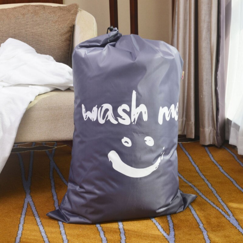 Large Capacity Foldable Nylon Drawstring Bag Dirty Clothes Drawstring Storage Bags Ladies Laundry Bag