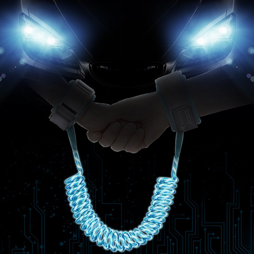 OLOEY Baby Harness Anti Lost Wrist Link Magnetic Induction Lock With Night Vision Reflective Rope Baby Safety Harness Strap Rope