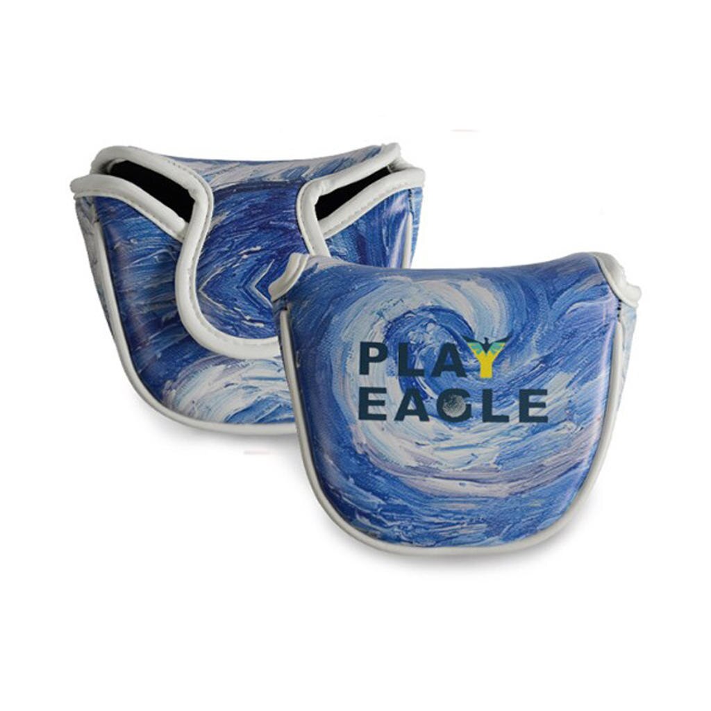 Waterproof PU Golf Putter Head Cover Headcover - for Center Shaft or Blade Putters - Blue