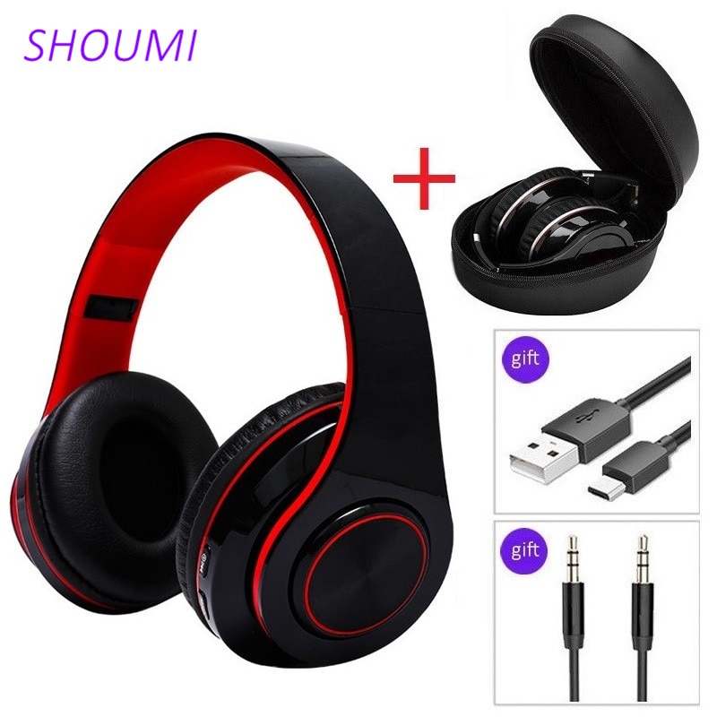 SHOUMI B39 Wireless Headphones - Bluetooth 5.0 Noise Cancelling - LED Light - TF Card Support