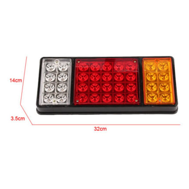 36 LED Rear Waterproof 12V DC Rectangle Removable Indicator Tail Light Trailer For Caravan Truck Useful Practical