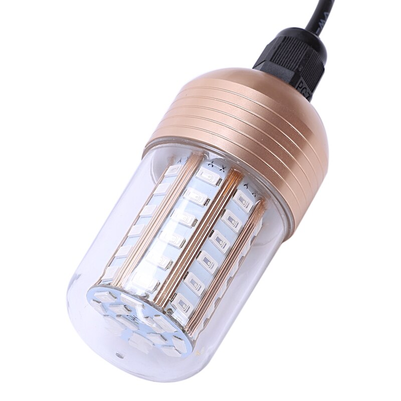 Top 12v 30w led onderwater nacht vislamp fishfinder lamp met snoer onderwater led lamp aas inktvis vissen aantrekkende lamp