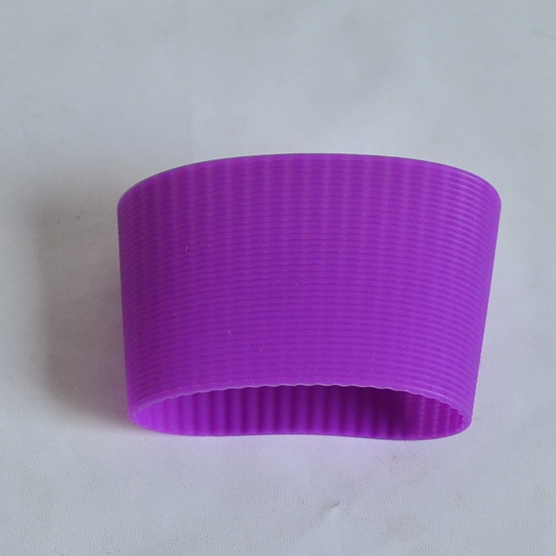 5 stks/partij 6 cm hoogte verticale rib siliconen mouwen voor mok, partij cup mouwen band, recyclebaar isolatie cup cover plumyl: plum