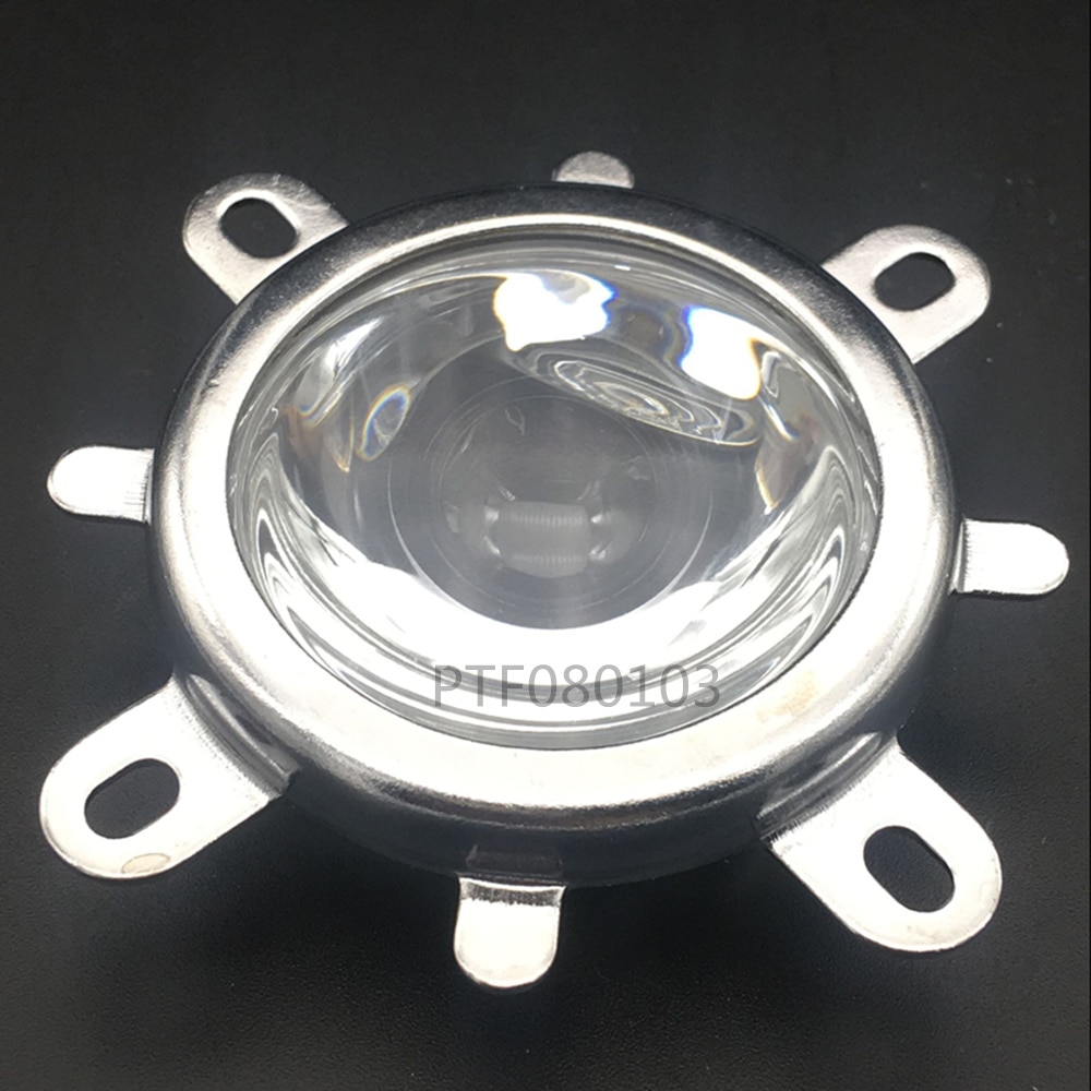 Lente de 44mm para Reflector de 50mm, colimador, soporte fijo de luz de para LED COB de 50W y 100W