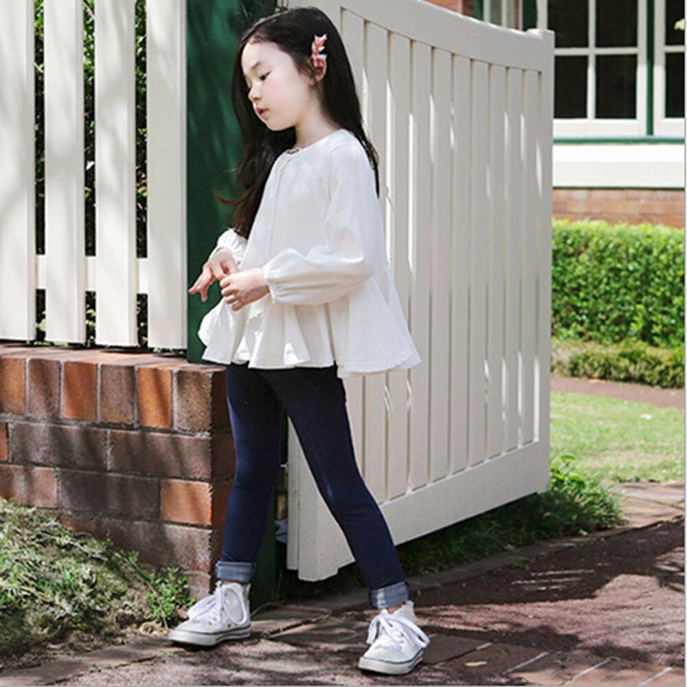 Mallas deportivas para niñas, pantalones vaqueros de imitación, para la escuela, primavera y otoño,