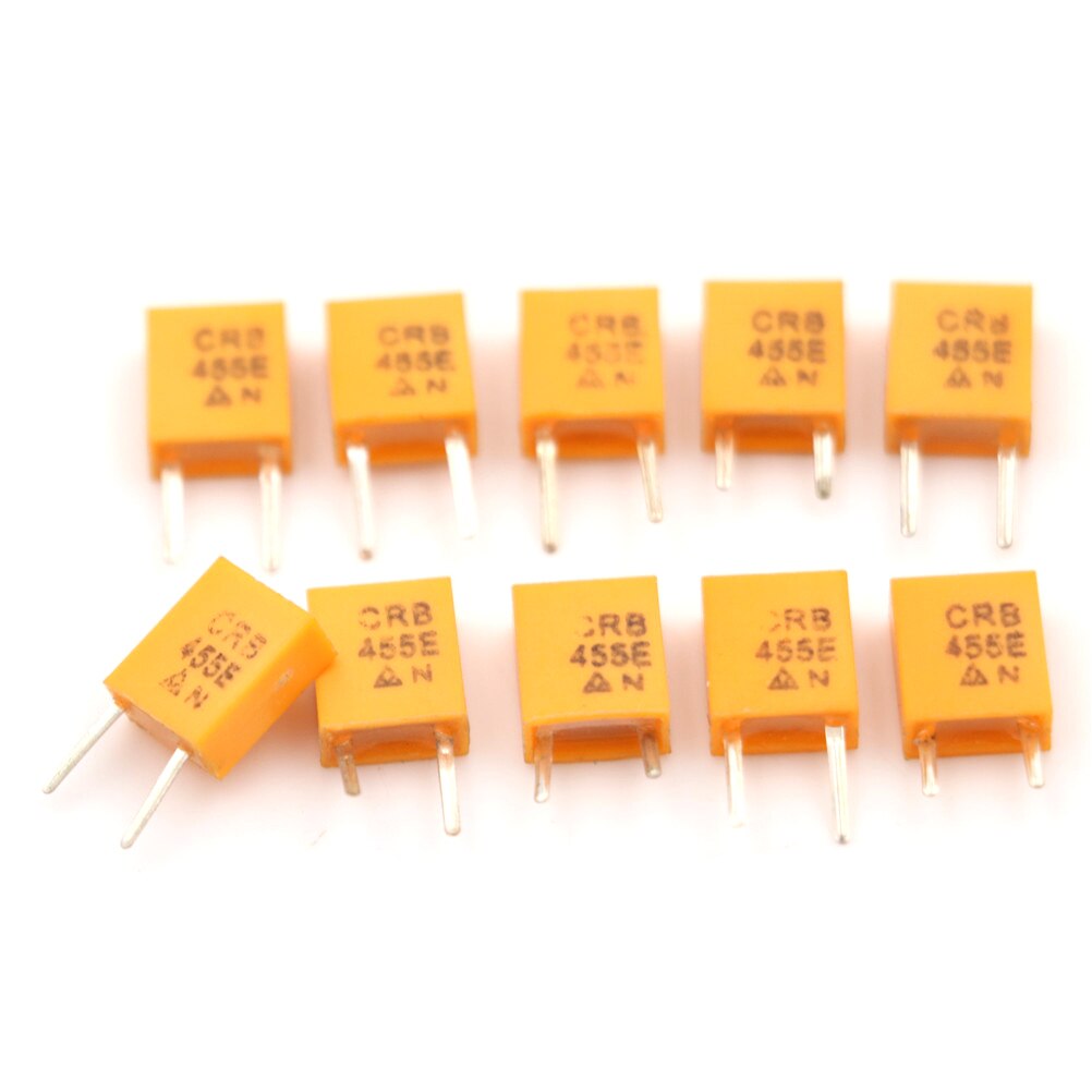 10pcs Yellow 455E 455KHz 455K DIP-2 Ceramic Crystal Oscillator 2pin