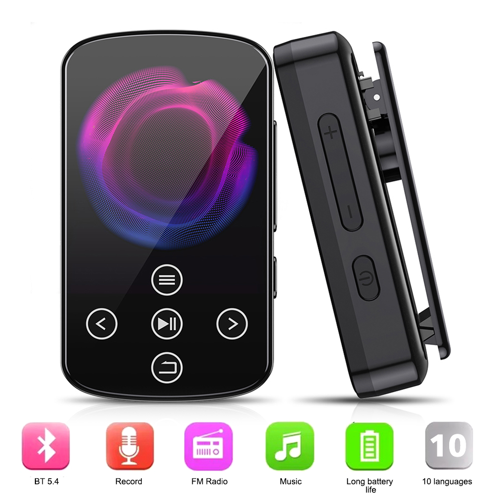 Sports Bluetooth MP3 Player With Clip 8GB 16GB Mini Music Video Player Support FM Recorder Pedometer E-book TF SD Card