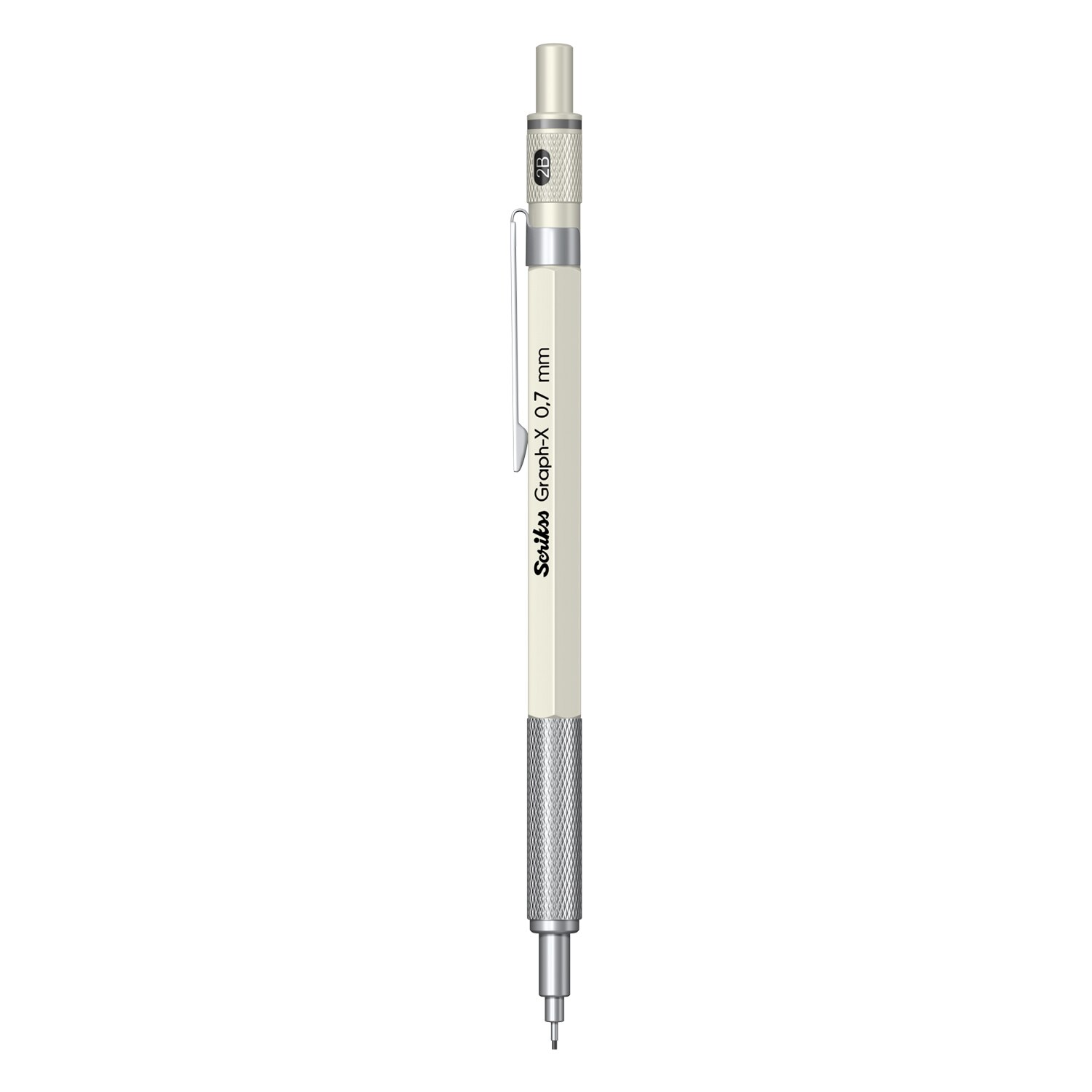 Scrikss Graph-X Metal Mechanical Pencil 0.7mm-0.5mm Drawing Writing Activity Pencil Art Student School Office supplies Refills stationery stationary pencils colored pencils: White 1 PCS 0.7mm