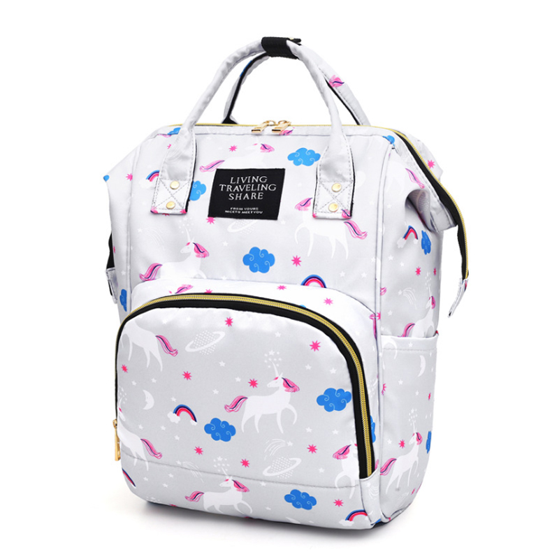 Sac à dos à couches pour maman, grande capacité, poussette, multifonction, imperméable, , voyage en plein air: Gray