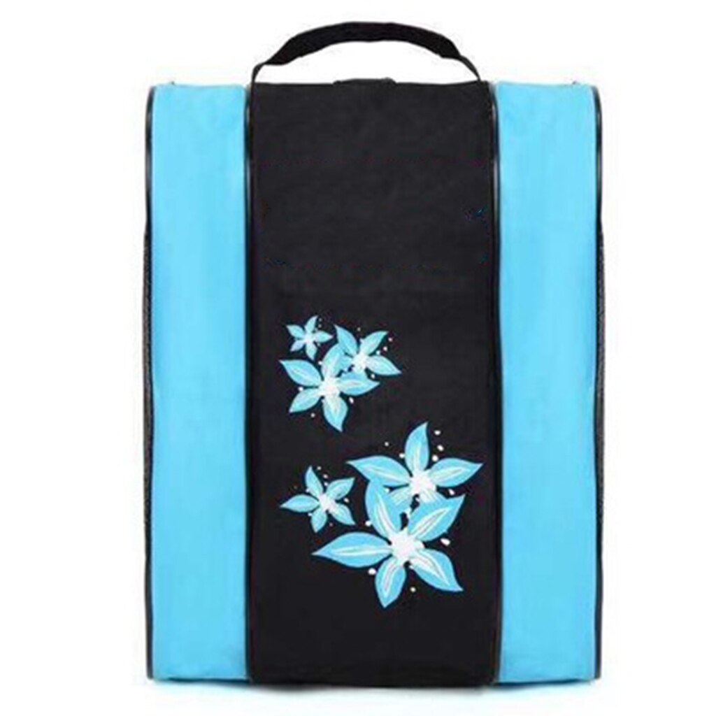 Thinkthendo 1 pc lâmina de rolo de gelo sapatos de patinação alça de ombro bolsa de transporte caso titular de três camadas 38x38x30cm: Azul