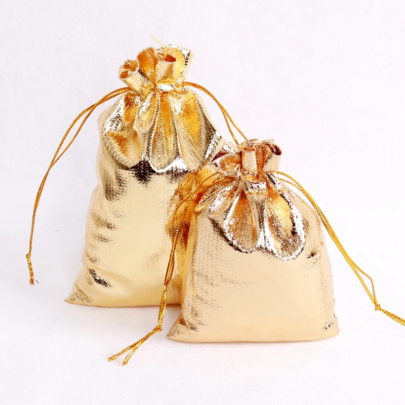 10 stks 9 Maten (5*7-20*30 cm) Bags Goud Zilver Kleur Drawable Organza Pouch Kerst Huwelijkscadeau Sieraden Craft Snoep Zakken: Deep Sapphire / 27x34 cm