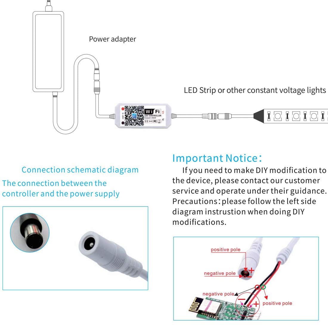 Magic Home Wifi Led Dimmer Controller Mini DC5V 12V 24V Draadloze Afstandsbediening 5050 Enkele Kleur Strip Voor alexa Google Thuis
