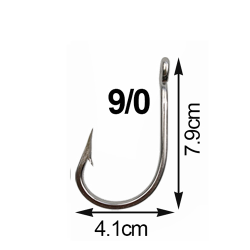 JSM 5 uds 7691 anzuelos de pesca de juego grande de acero inoxidable 4X anzuelos de cebo vivo de atún tiburón tamaño de anzuelo grande 5/0-13/0: Borgoña