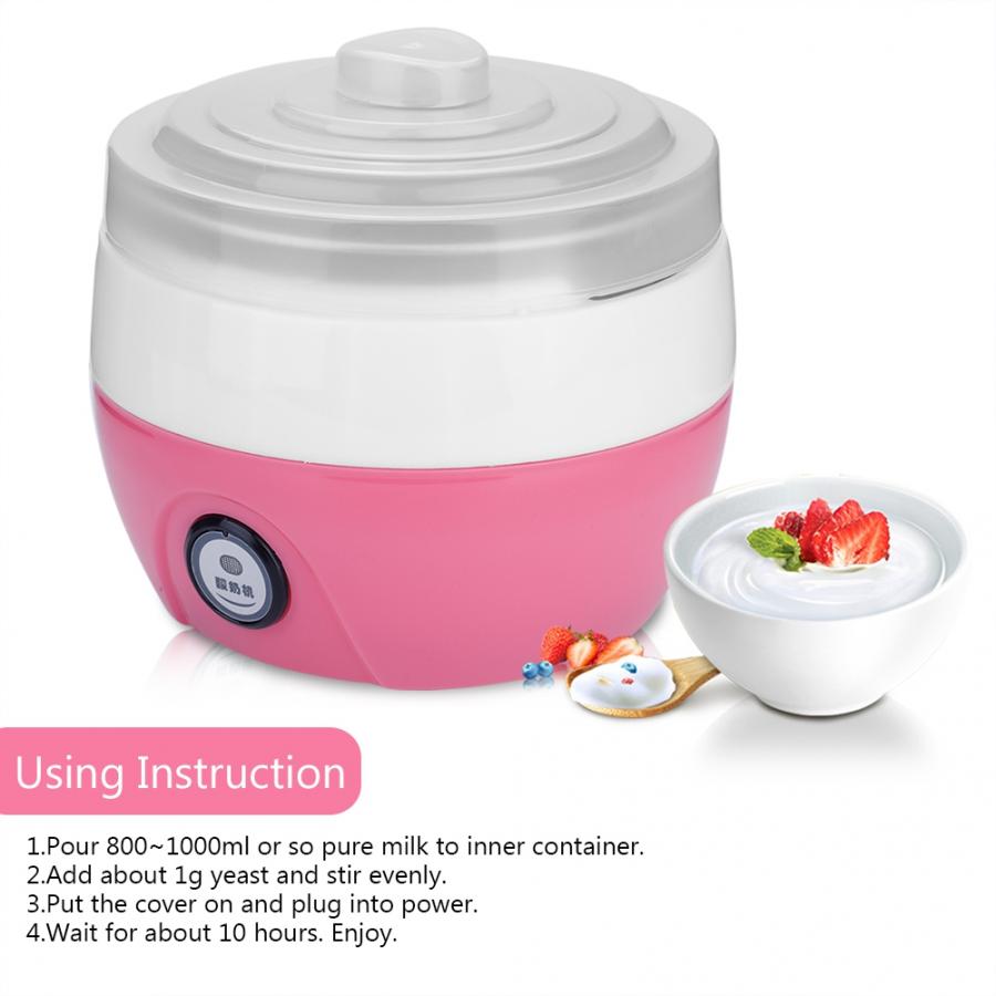 1L Huishoudelijke Elektrische Automatische Yoghurt DIY Maker Rvs Inner Container 220 V Keukenapparatuur