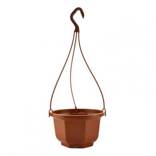 Panier de jardinière suspendu en plastique, Pots de fleurs de jardin pour plantes d&#39;intérieur et d&#39;extérieur succulentes, avec crochet: Coffee 180