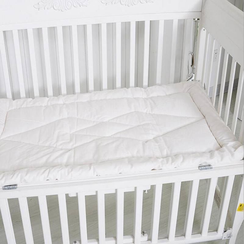 Barn täcke bomull bomull täcke kärna sängkläder ren vit spjälsäng spjälsäng täcken sängkläder andas mjuk bwz 010