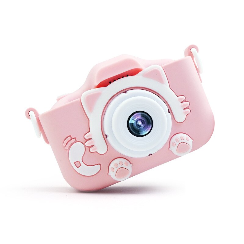 Children Selfie Digital Camera 2000w Pixel HD Camera X5s Dual Camera Mini Cartoon Small Single-lens Reflex Camera: Princess Pink