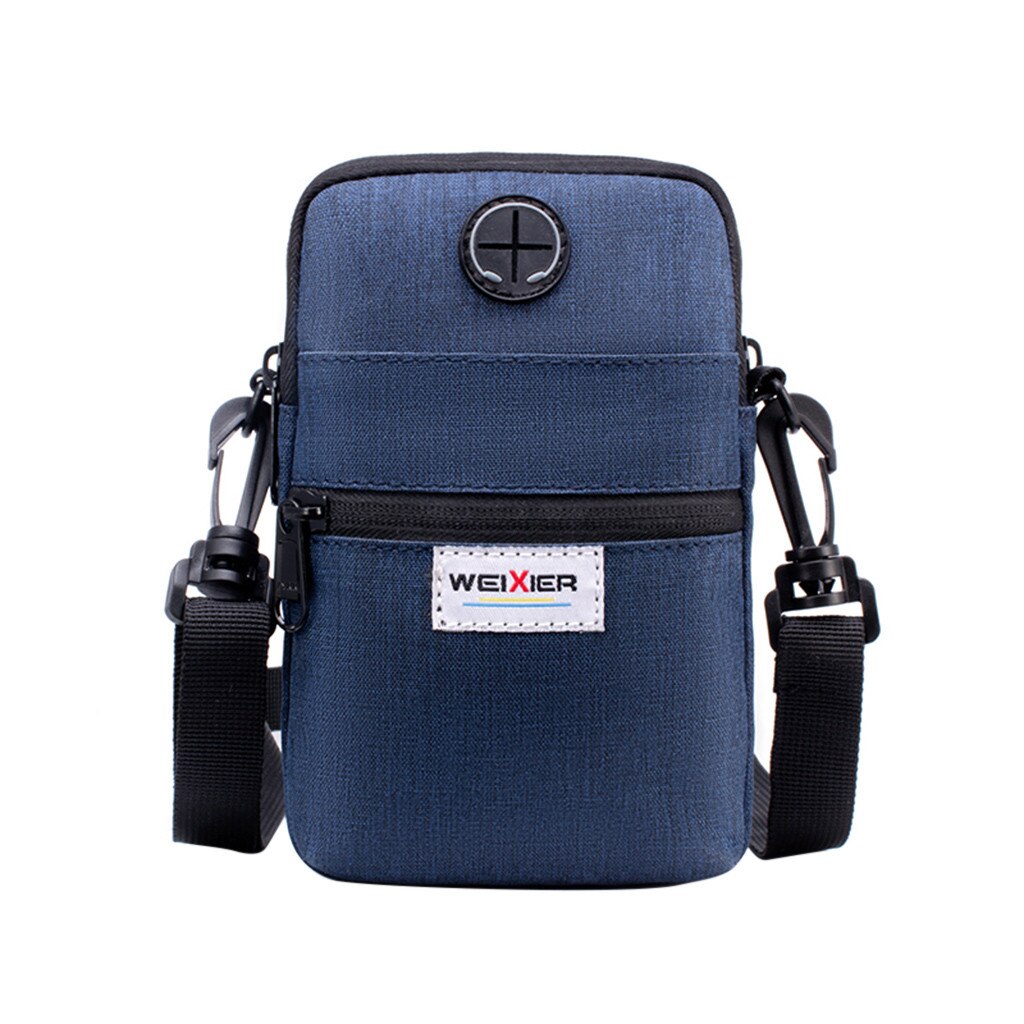 Man Bag Men Diagonal Mini Shoulder Multi-Function Mobile Phone Bag Outdoor Sports Bag сумки женские#612: Blue