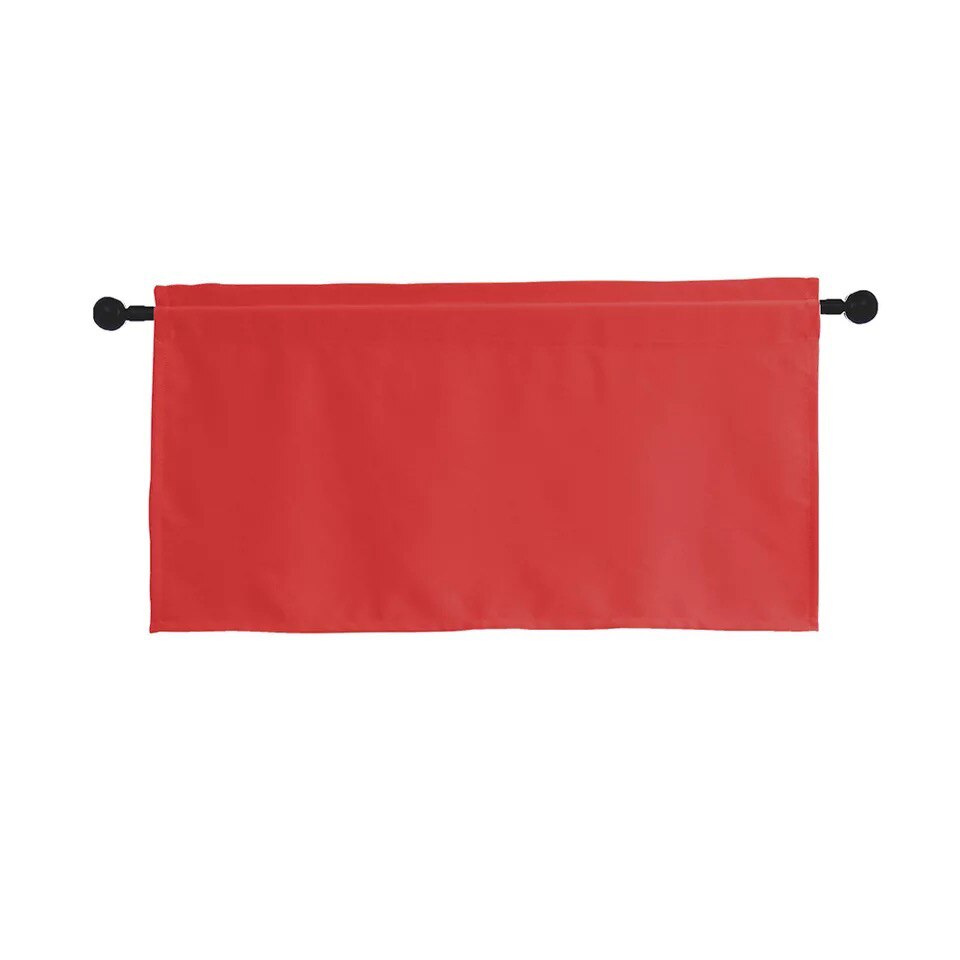 Rideau tête couleur unie tringle style américain ombrage | Petit rideau étude cuisine café rideau court, rideaux de cuisine: Rouge / 132x46cm