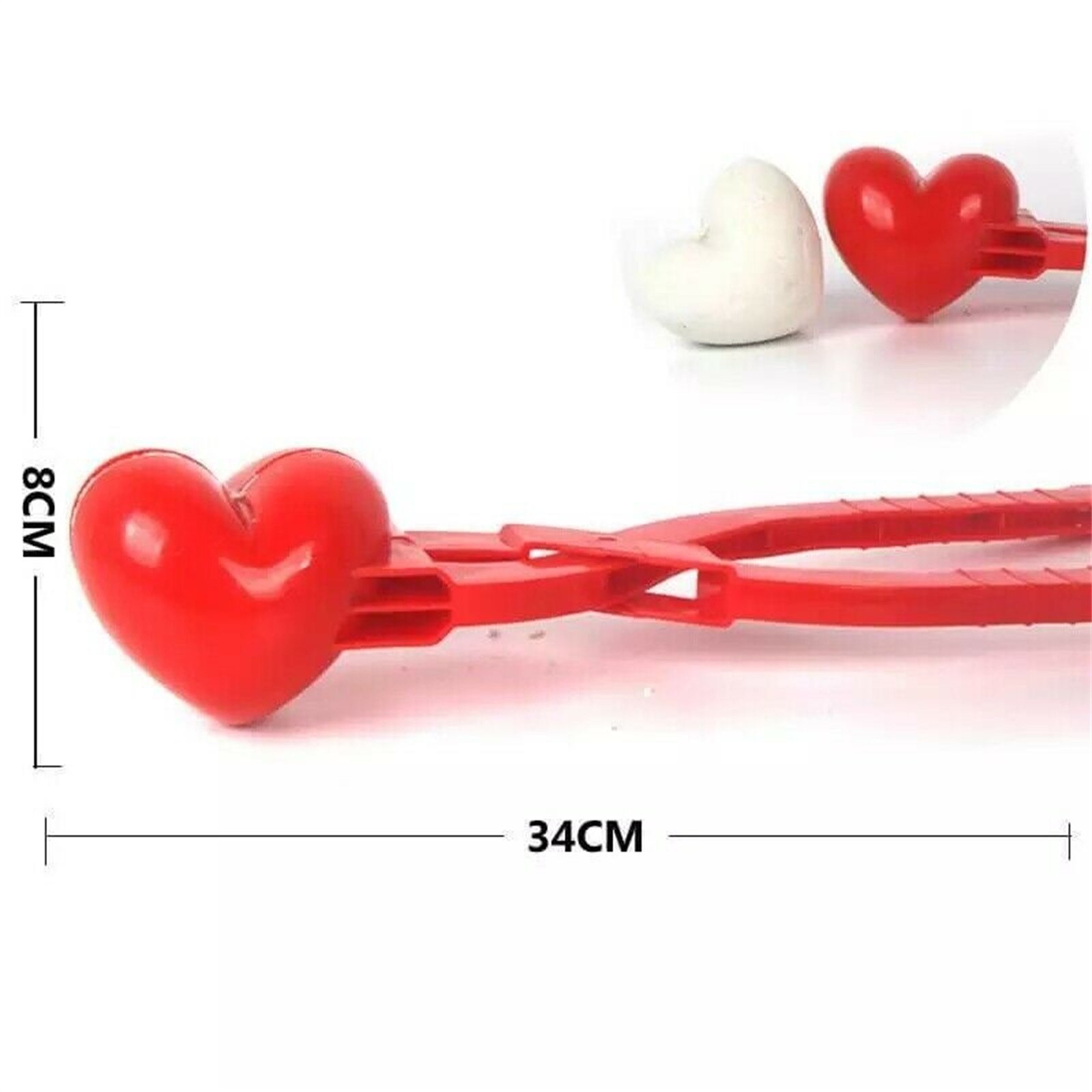 Speelgoed Sport Creatieve Sneeuw Sneeuwbal Maker Clip Maker Rode Liefde Hartvormige Sneeuw Zand Mold Tool Winter Kid Valentijnsdag Game