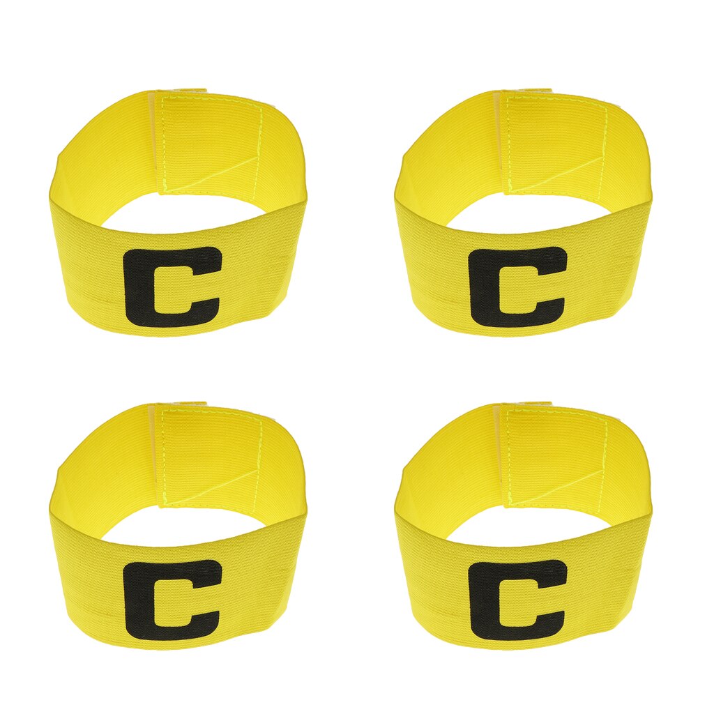 4 Pieces/Pack Adjustable Stretchy Football Soccer Captain Armbands