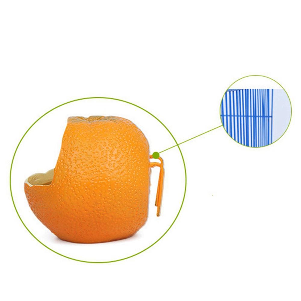 1 Pc Leuke Vogel Papegaai Feeder Kooi Vogel Opknoping Feeder Oranje Vormige Papegaai Voeden Kom Vogel Voeden Tool Voor Kooi