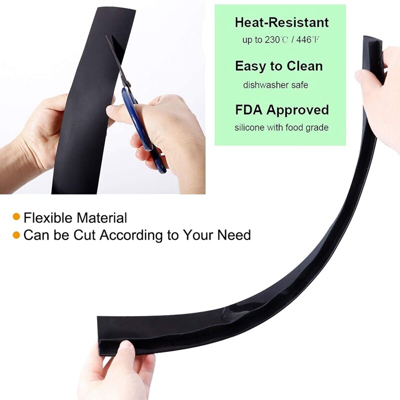 6 sztuk palnik gazowy obejmuje + 2 sztuk kuchnia kuchenka silikonowa licznik przestrzeń pokrywa, wielokrotnego użytku kuchenka gazowa ochraniacze