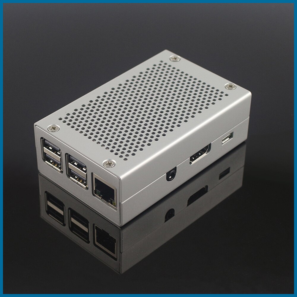 S ROBOT Raspberry Pi 3 Model B Aluminum Case Silver Cooling Box Shell Suitable for Raspberry Pi 3B+ Pi3 3B Plus Enclosure RPI156