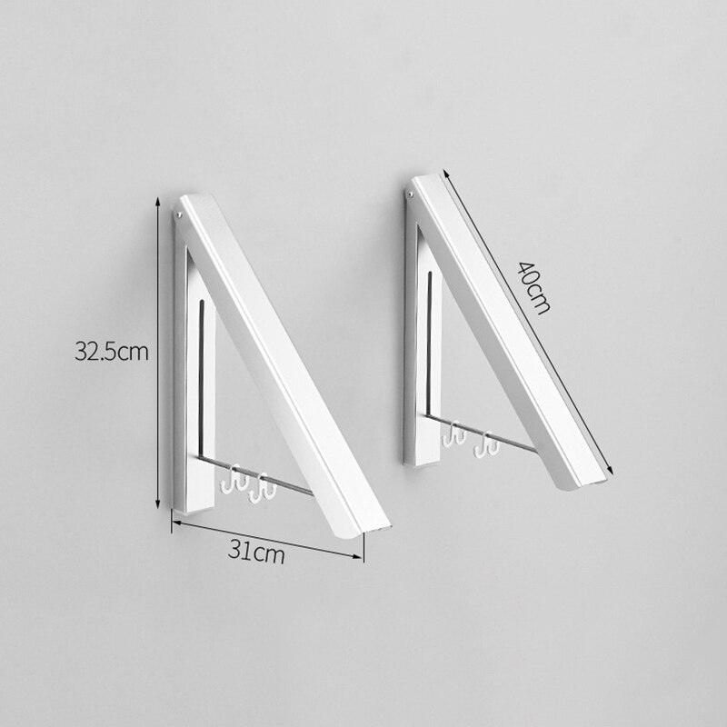 Drying Rack Bathroom Balcony Wall Hanging Clothes Rack Drying Racks Punch-free Space Aluminum Foldable Invisible Thickening
