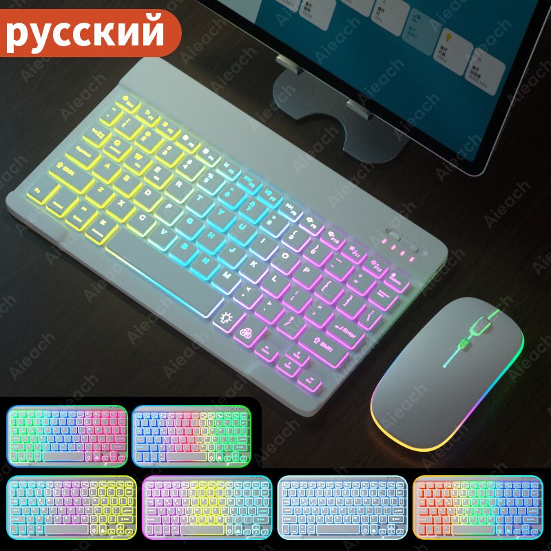 Trådløst bluetooth-tastatur til nettbrett, mobiltelefon, vinduer, android, ios, nettbretttastatur, ultralett, slankt, bakgrunnsbelyst ipad-tastatur: Svart