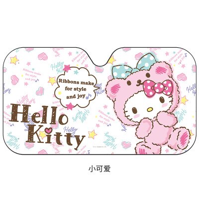 Auto parasol Kitty Cat sol sombra parasol de parabrisas de coche cubre bloque parasol delantero Auto protección UV cortina accesorios de coche: KT04
