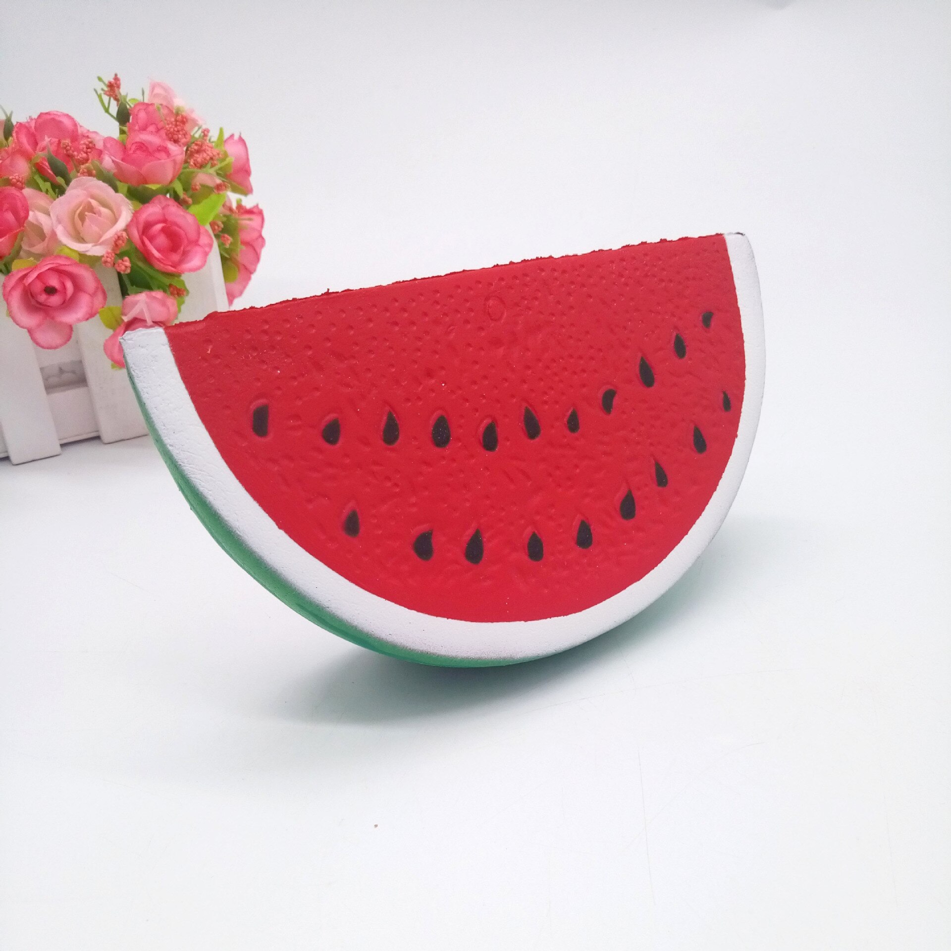 Gorący nowy Squishy śliczne Smiley arbuz krem wycisnąć zabawki powolne rośnie zabawki dekompresyjne Squishies zabawki z wyprzedaży prezent: duży