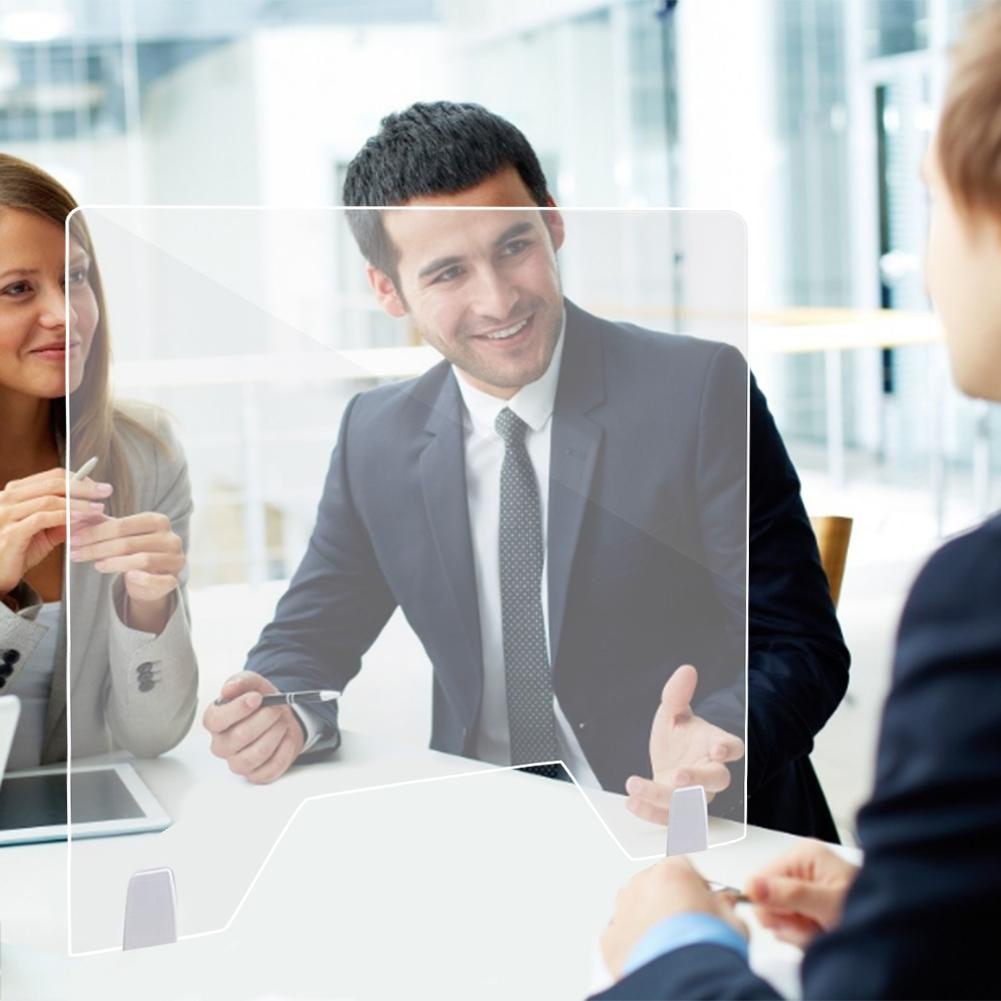 Acrylic Sneeze Guard Shield Transparent Smooth Sneeze Droplets Panel Board For Most Countertops Desktops