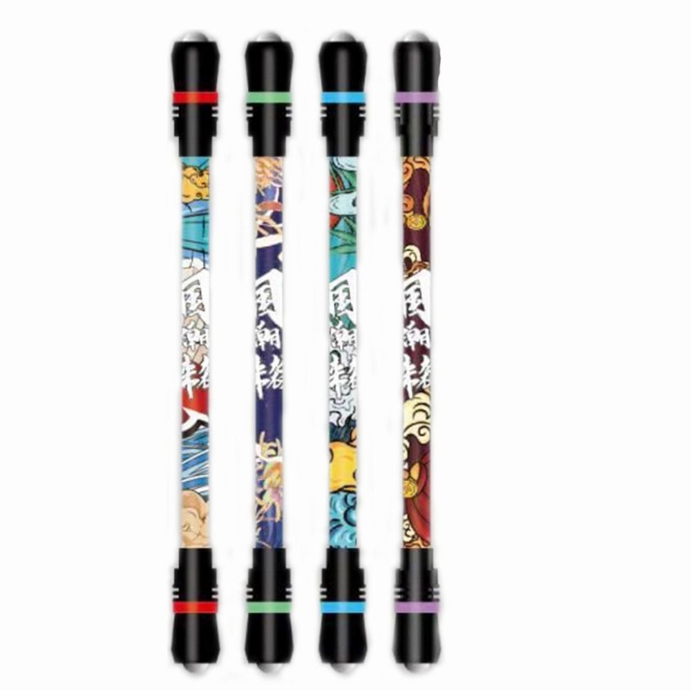 1PC Rotating Gaming Pen Anti-Skid Rolling Spinning Pen Intelligence Toy Pressure Relief Stationery Office School Writing Supply: D-Random color-1PC