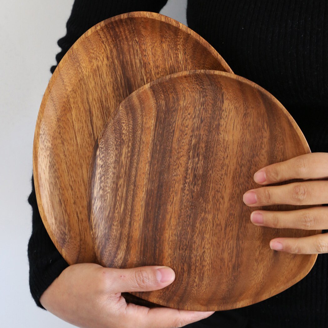 Cake Tray Wooden Plate Dessert Dish Eco-friendly Food Irregular Kitchen