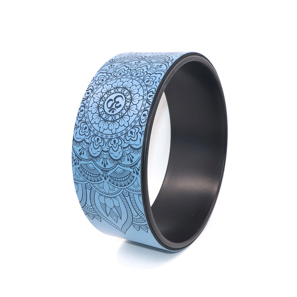 Yoga Wheel Pilates - 32x12cm/33x14cm - TPE/PU Material - Back Training Tool for Fitness: PU blue
